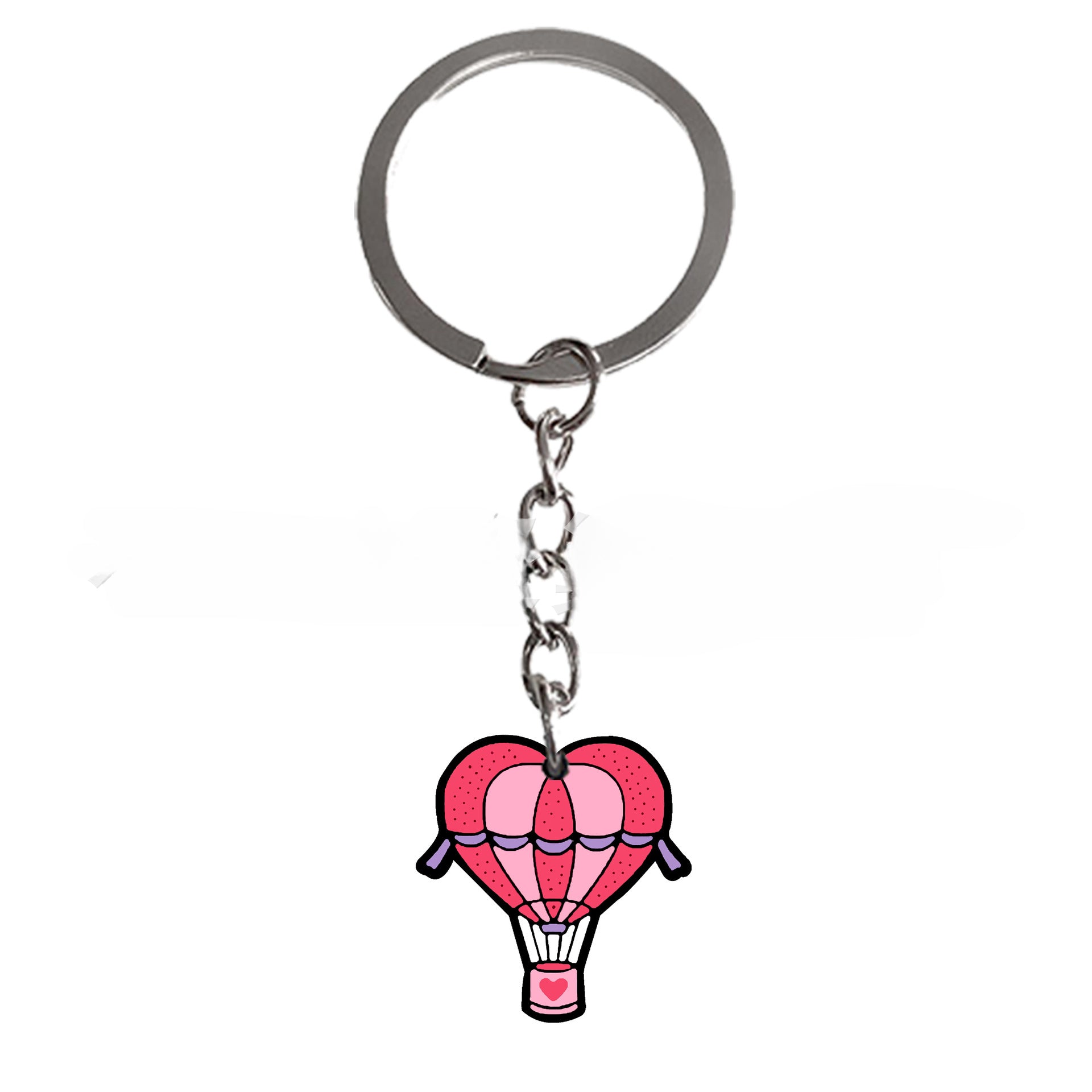 Wholesale 50PCS Pink Valentine's Day PVC Keychain
