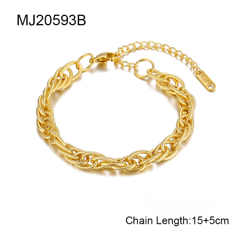 Wholesale Stainless Steel Earrings Bracelet Necklace Set