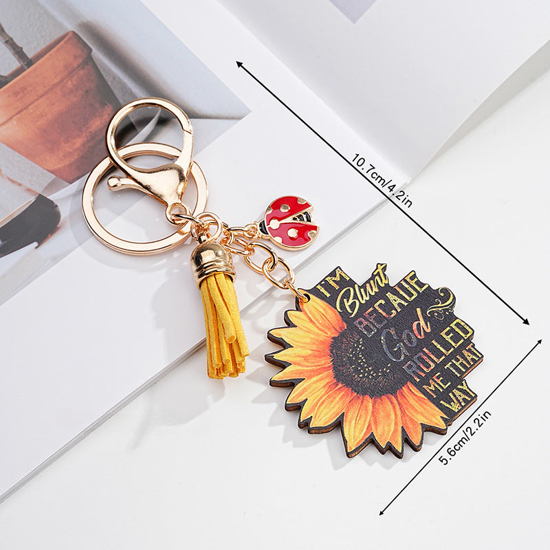 Wholesale Acrylic Sunflower Keychain