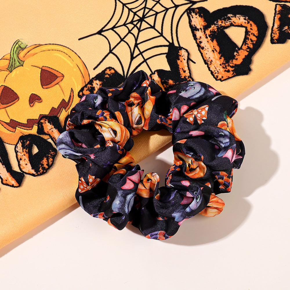 Wholesale Halloween Large Intestine Hair Ring, Pumpkin Skull, Personality Holiday Hair Accessories