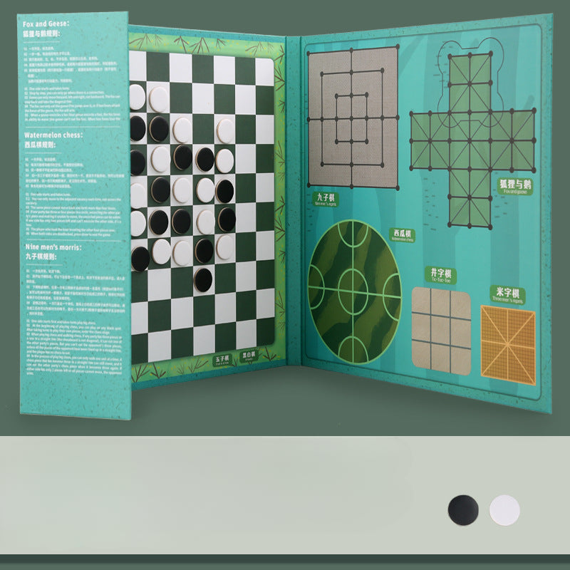 Wholesale Bookclip Style Magnetic Multifunctional Game Chess Flying Chess Chess Gobang