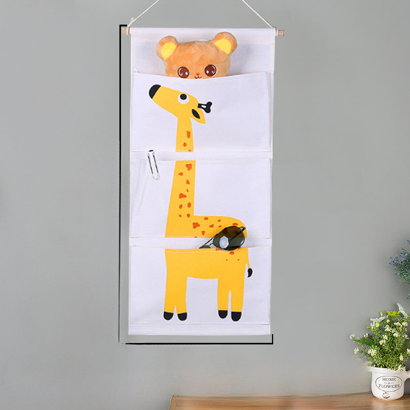 Wholesale Cotton and Linen Cartoon Animal Storage Hanging Bags