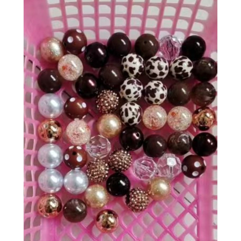 Wholesale 50pcs 20mm Acrylic Leopard Print with Diamond Beads Mixed Color Set