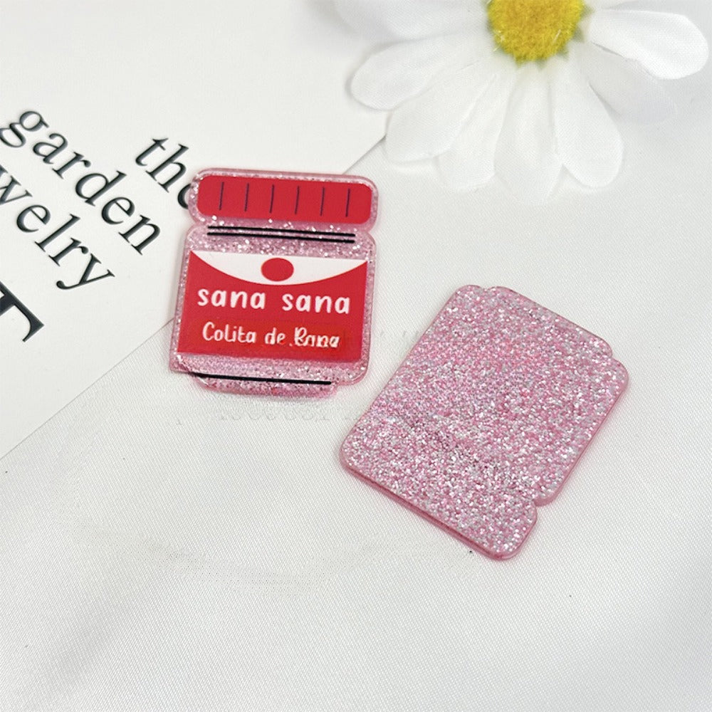 Wholesale 10pcs Cartoon Acrylic Letters Telescopic Buckle DIY Patch With