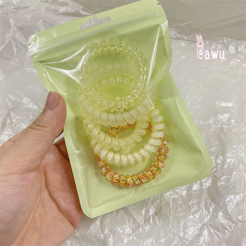 Wholesale Candy Colored Telephone Lines, Plastic Hair Rings