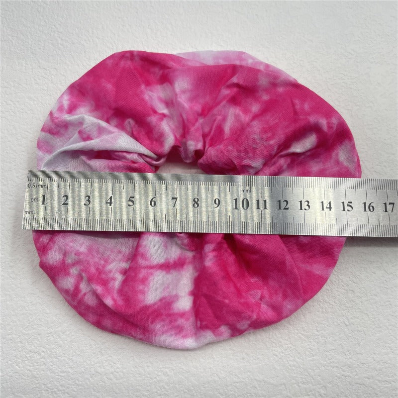 Wholesale Tie-dye Large Intestine Ring Ink Printing and Dyeing Gradient Color Hair Tie Hair Accessories Headdress