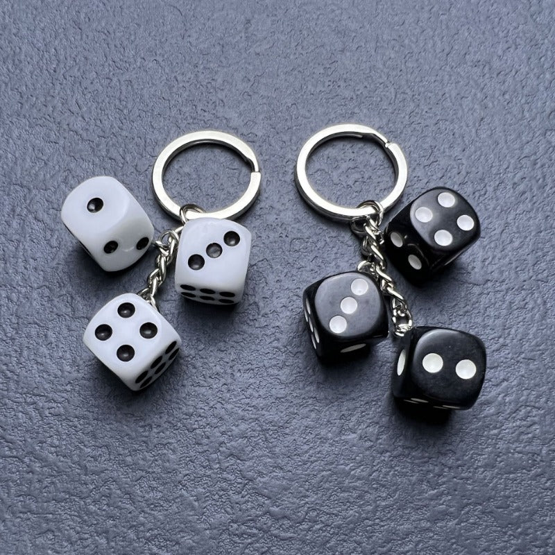 Wholesale Smiley Face Dice Number Personalized Keychain