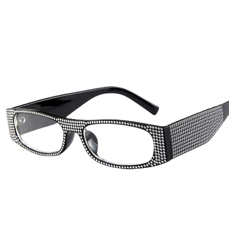 Wholesale PC Small Square Frame Diamond Sunglasses