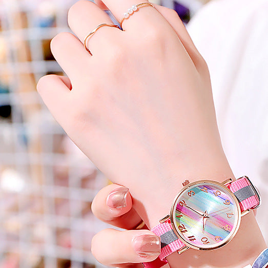 Wholesale Zhendianzhibao Coated Glass Colorful Rainbow Watch