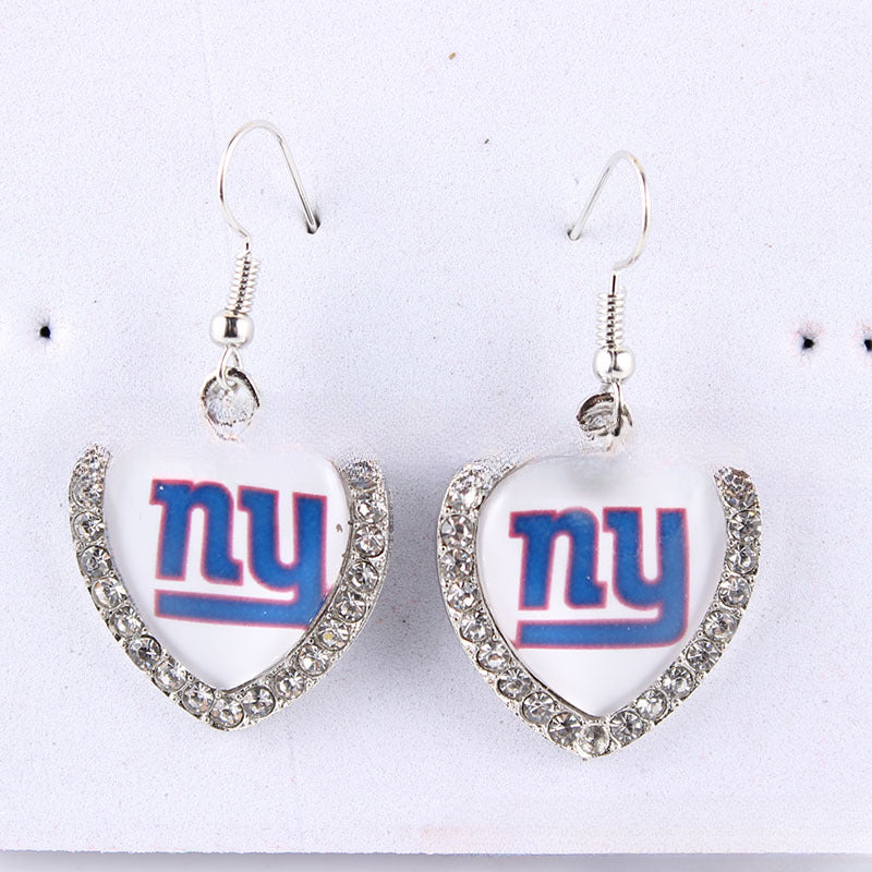 Wholesale Peach Dot Diamond Logo Earrings