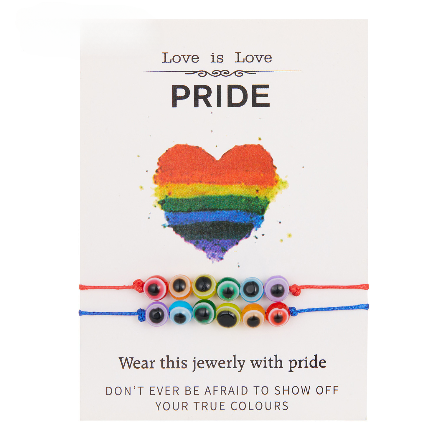 Tarjeta de papel de Rainbow Ojos al por mayor CARJA DE CARIENTES 2 PACK AJUSTE AJUSTABLE AJUSTABLE