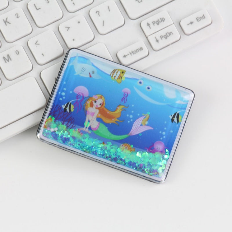 Wholesale Creative Cartoon Magnet Flowing Sand PVC Soft Rubber 3D Refrigerator Adhesive