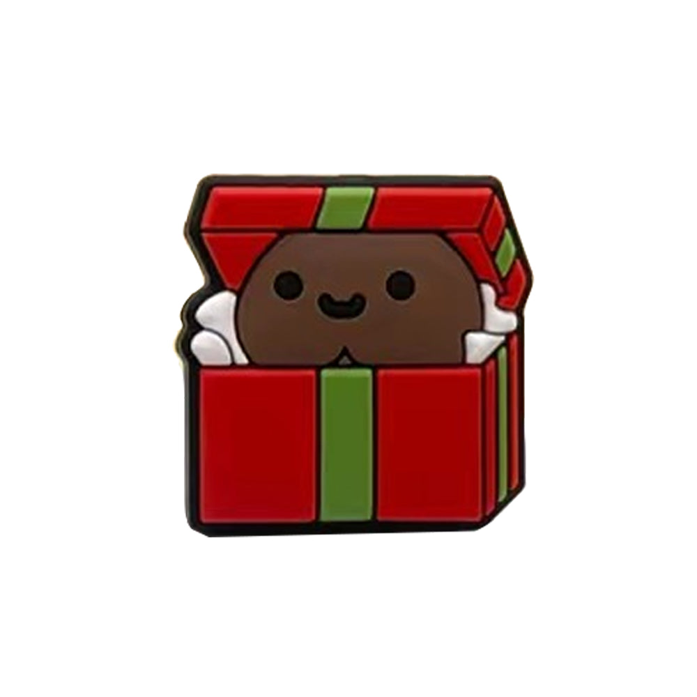 Wholesale 20pcs Cartoon Gift Box Pattern Image Silicone Beads