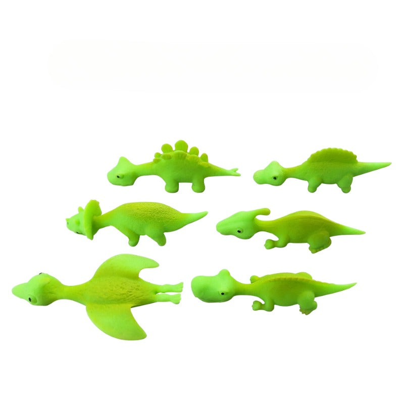 Wholesale 10PCS Ejection Dinosaur Fun Decompression TPR Toys