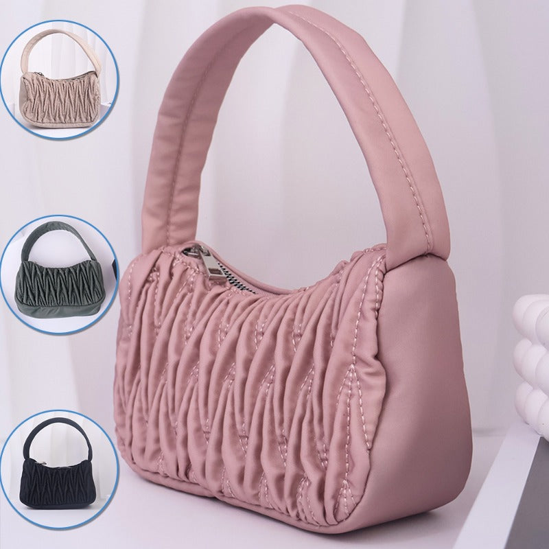 Wholesale Pleated Design Cloud Versatile Fashion Diamond Handbag