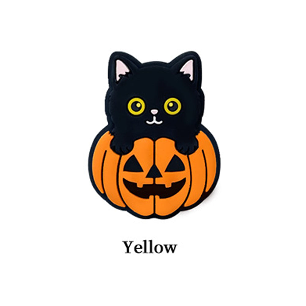 Wholesale 20pcs Cartoon Cute Halloween Pumpkin Kitten Silicone Beads