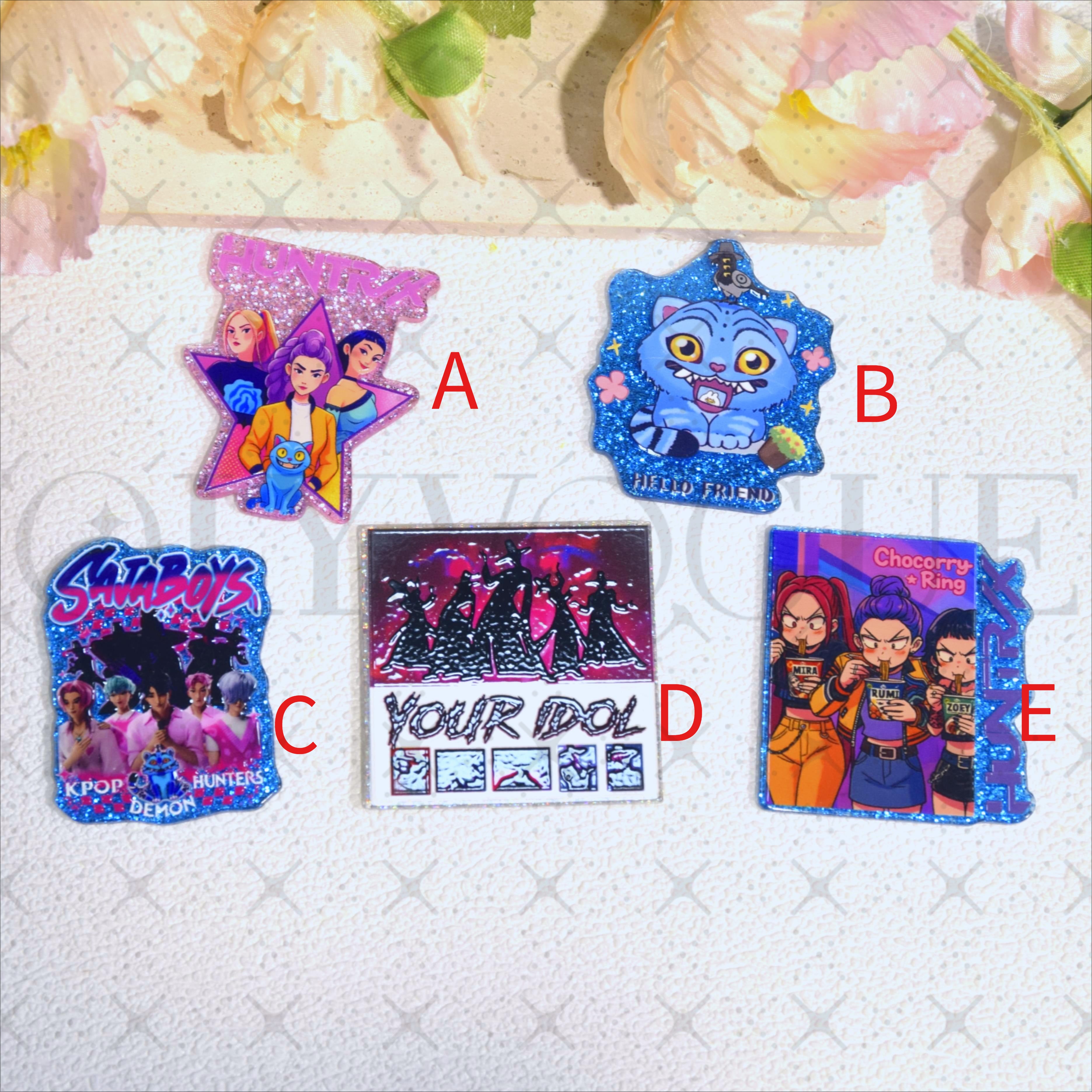 Wholesale 5 Pcs/10 Pcs/20 Pcs Cute Cartoon Acrylic Flatbacks (Girl/Girl group) for DIY Badge Reels & Phone Stands OLY Exclusive