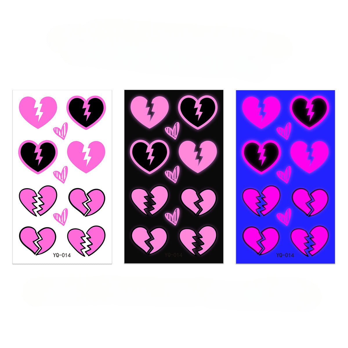 Wholesale Love Night Glow Powder Fluorescent Tattoo Stickers