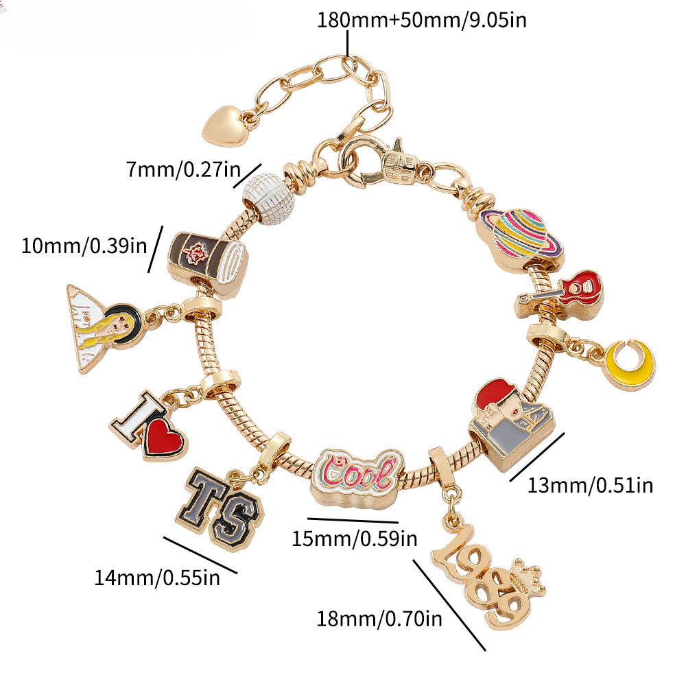 Wholesale 2PCS Diy Letter Alloy Bracelet