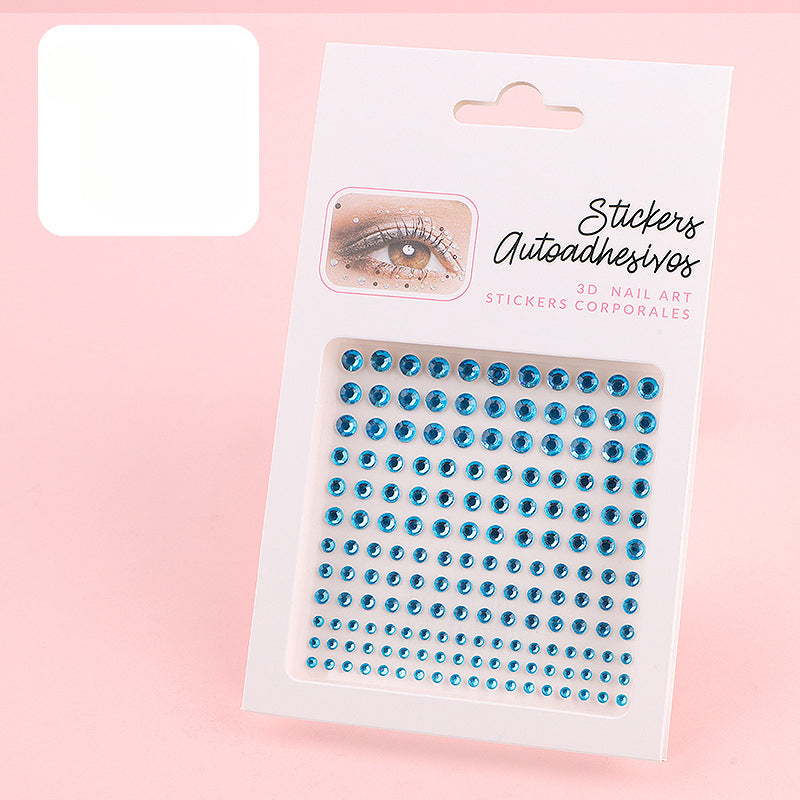 Wholesale Colored Diamond Crystal Acrylic Diamond Beauty and Eye Makeup Stickers
