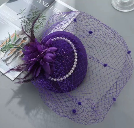 Wholesale Vintage Veil Feathers Hair Clips