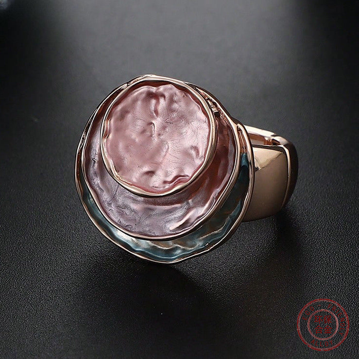 Wholesale Three-layer Ring Oil Drip Alloy Ring