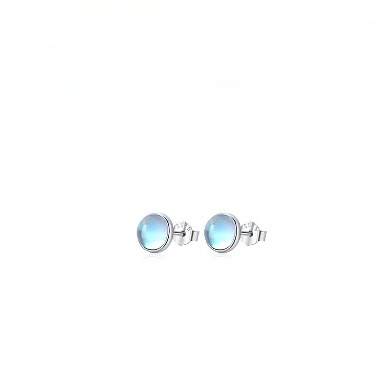 Wholesale S925 Sterling Silver Moonstone Ins Hot Sale Earrings