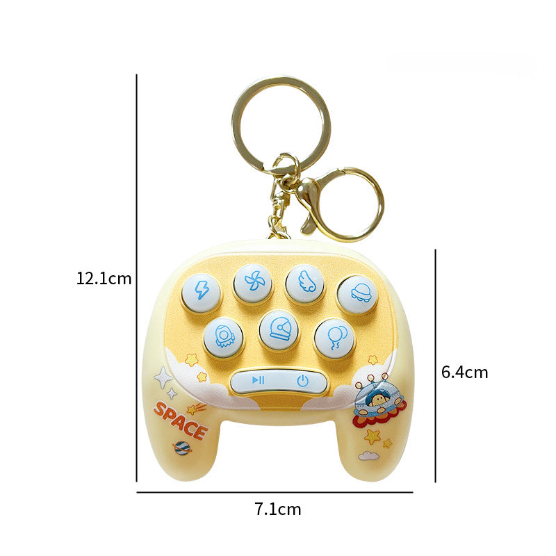 Wholesale Space Man and Ground Mouse Decompression Toys Mini Game Machines Plastic Keychain