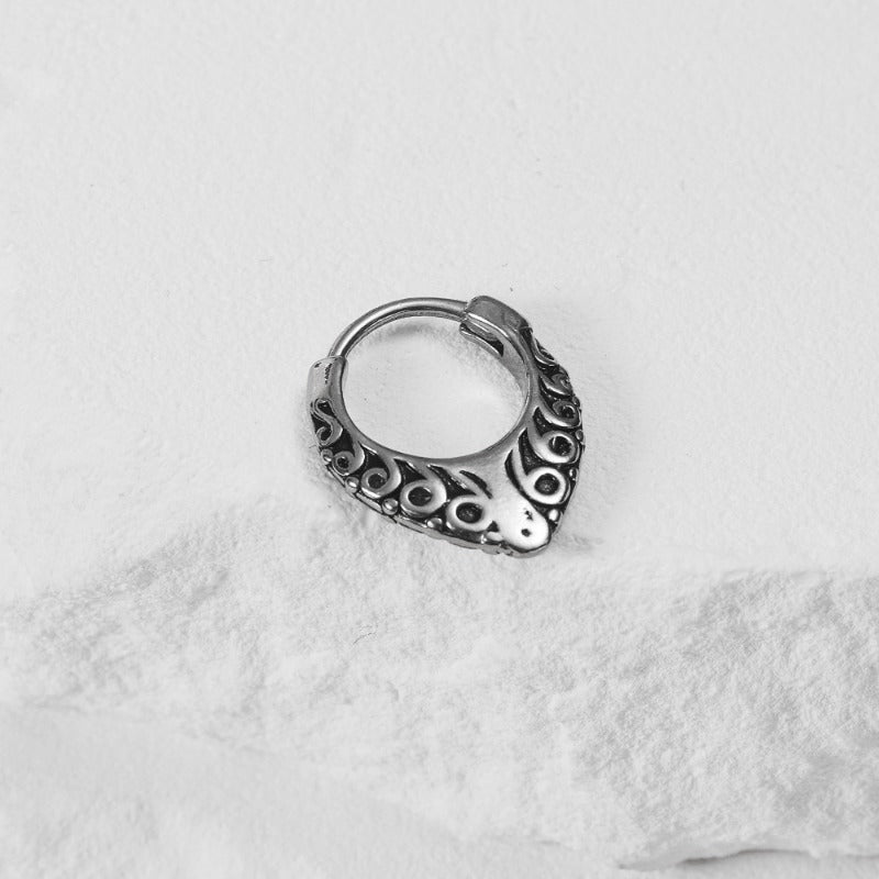 Wholesale Retro Hip Hop Simple Metal Style Personalized Creative Cross Titanium Steel Piercing Earrings