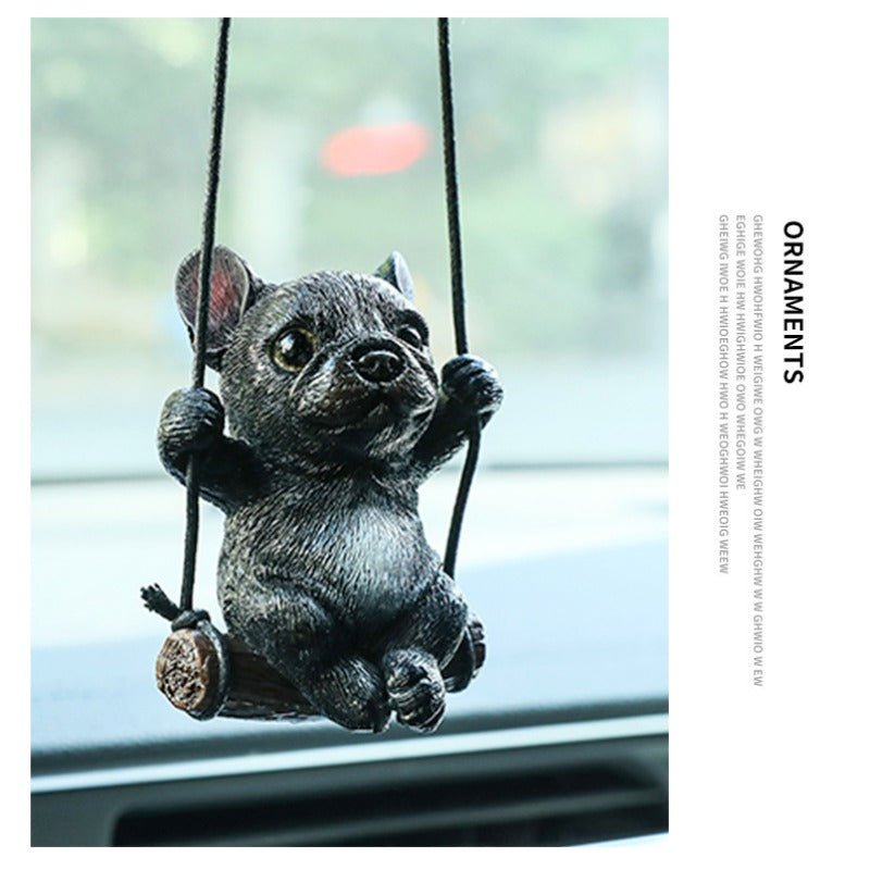Wholesale Resin Bulldog Rearview Mirror Car Ornament