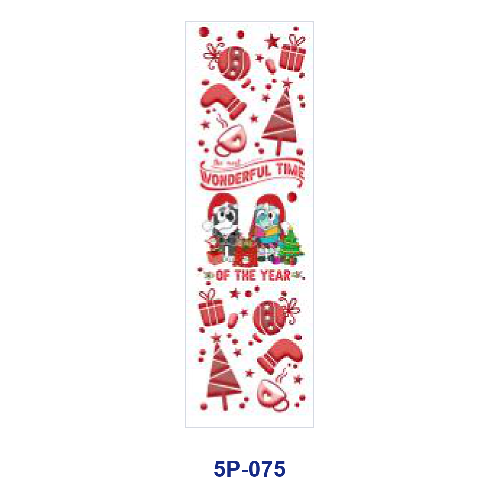 Wholesale 2/ 8/ 16pcs Christmas Party Gift Candy Cane Snowflake Playful Holiday Slogan Print Pen and Bookmark Stickers UV DTF Wraps OLY Exclusive
