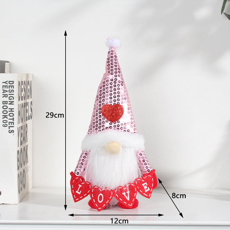 Wholesale Valentine's Day Sequin Fabric Figurines