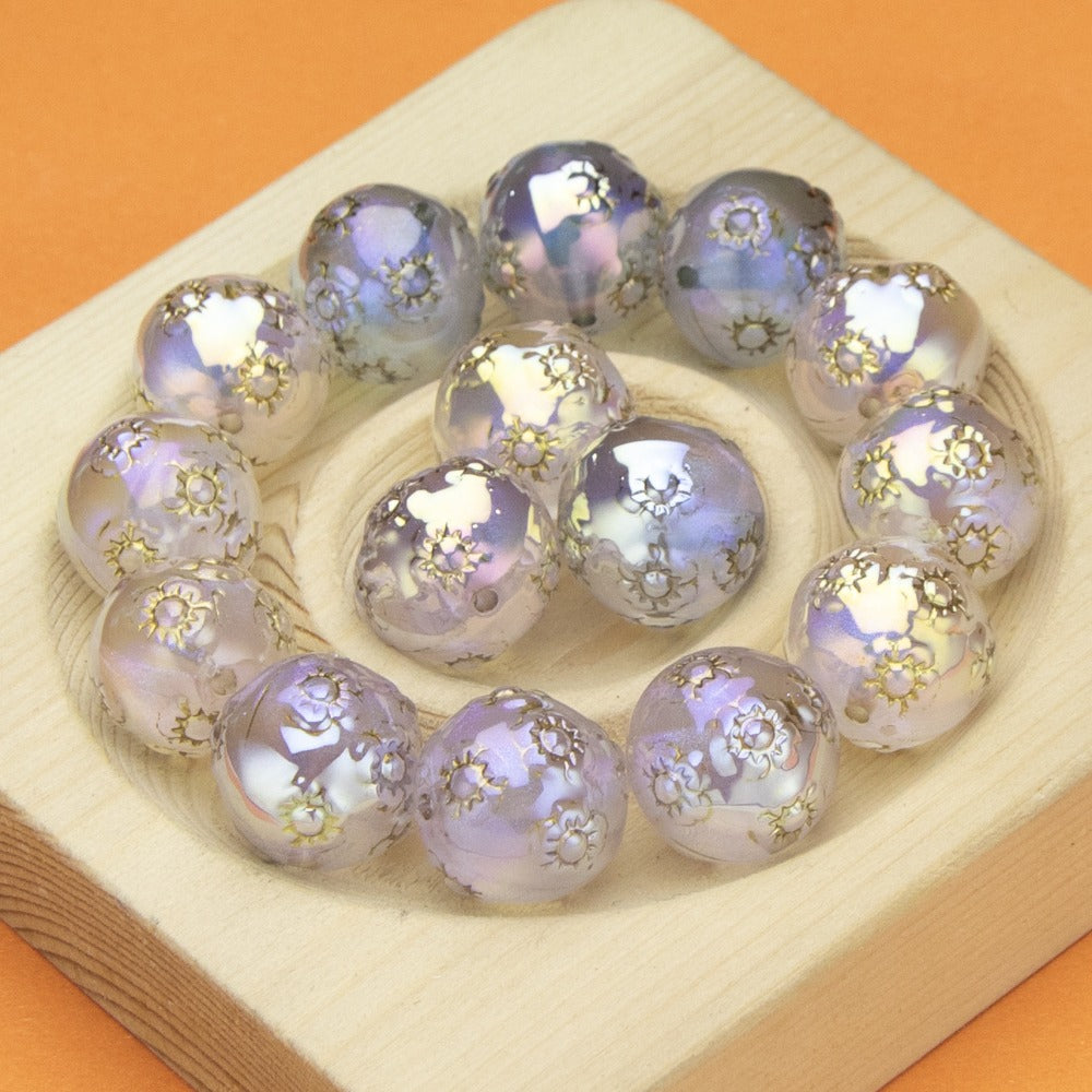 Wholesale 10pcs Vintage Gold-painted Small Flower Beads