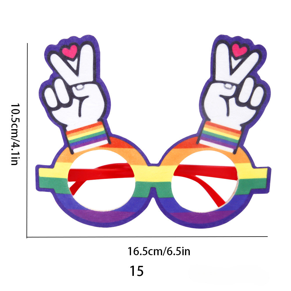 Wholesale LGBT Plastic Party Decoration Supplies Rainbow Glasses