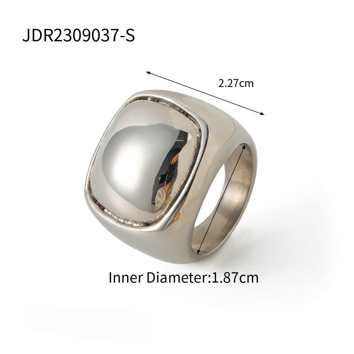 Wholesale 18K Gold Stainless Steel Exaggerated Spherical Ring
