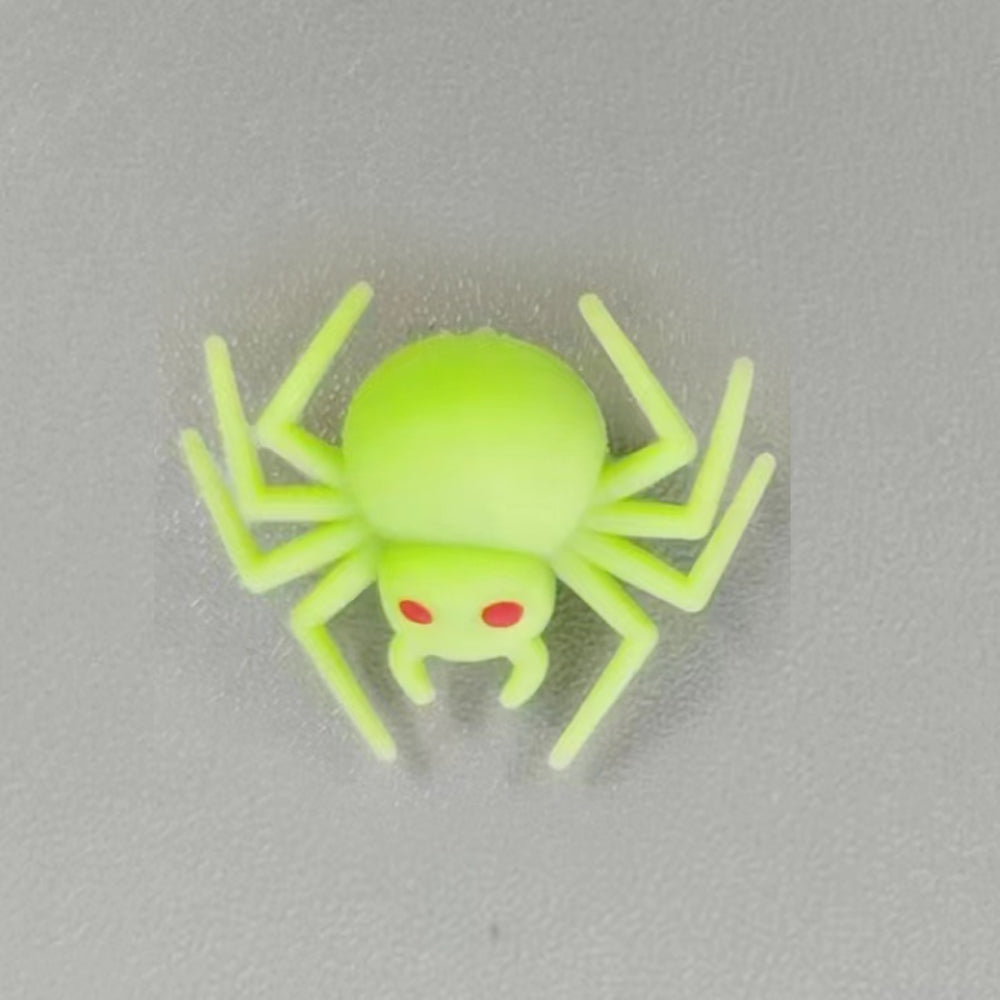 Wholesale 10pcs Halloween Red Eye Spider Pattern Silicone Beads