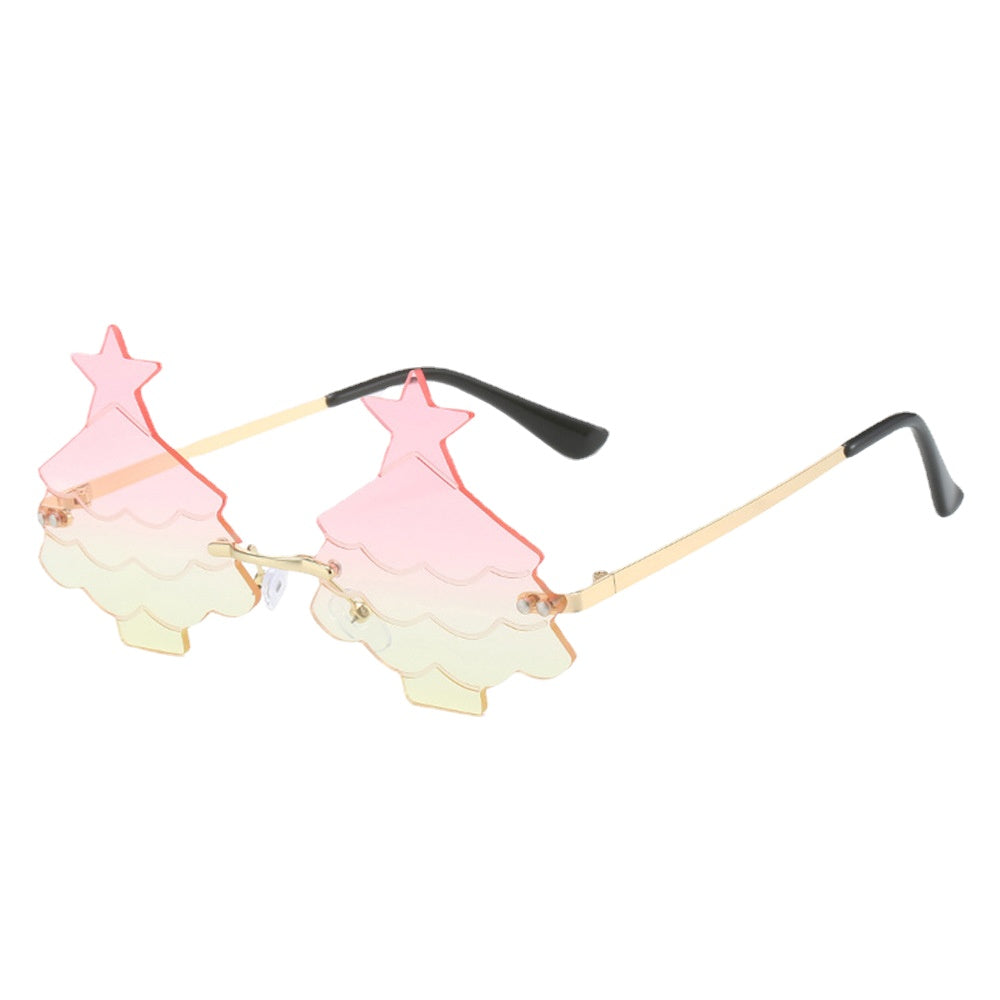 Gafas de sol de PC sin marco de árbol de Navidad al por mayor