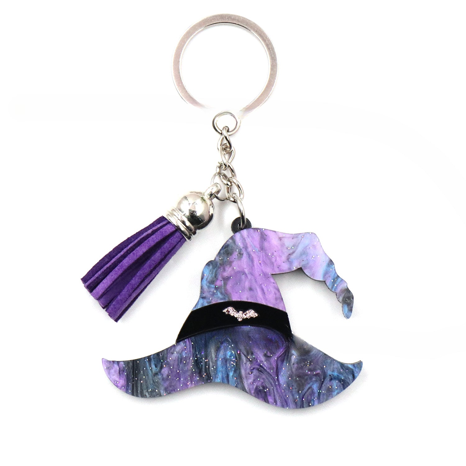 Wholesale New Witch Hat Laser Cut Halloween Keychain