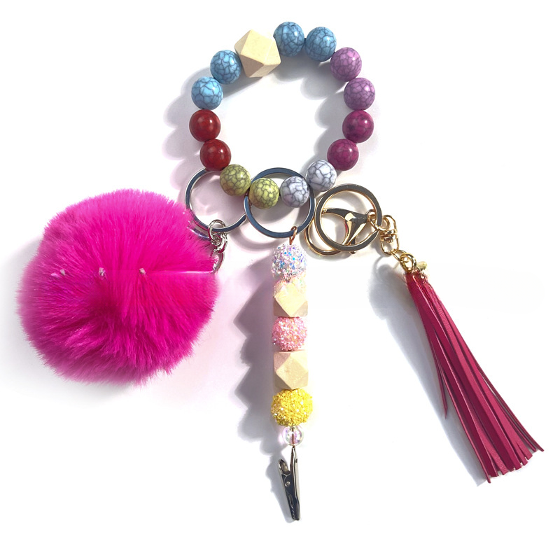 Wholesale Card Puller Silicone Bead Wrist Keychain