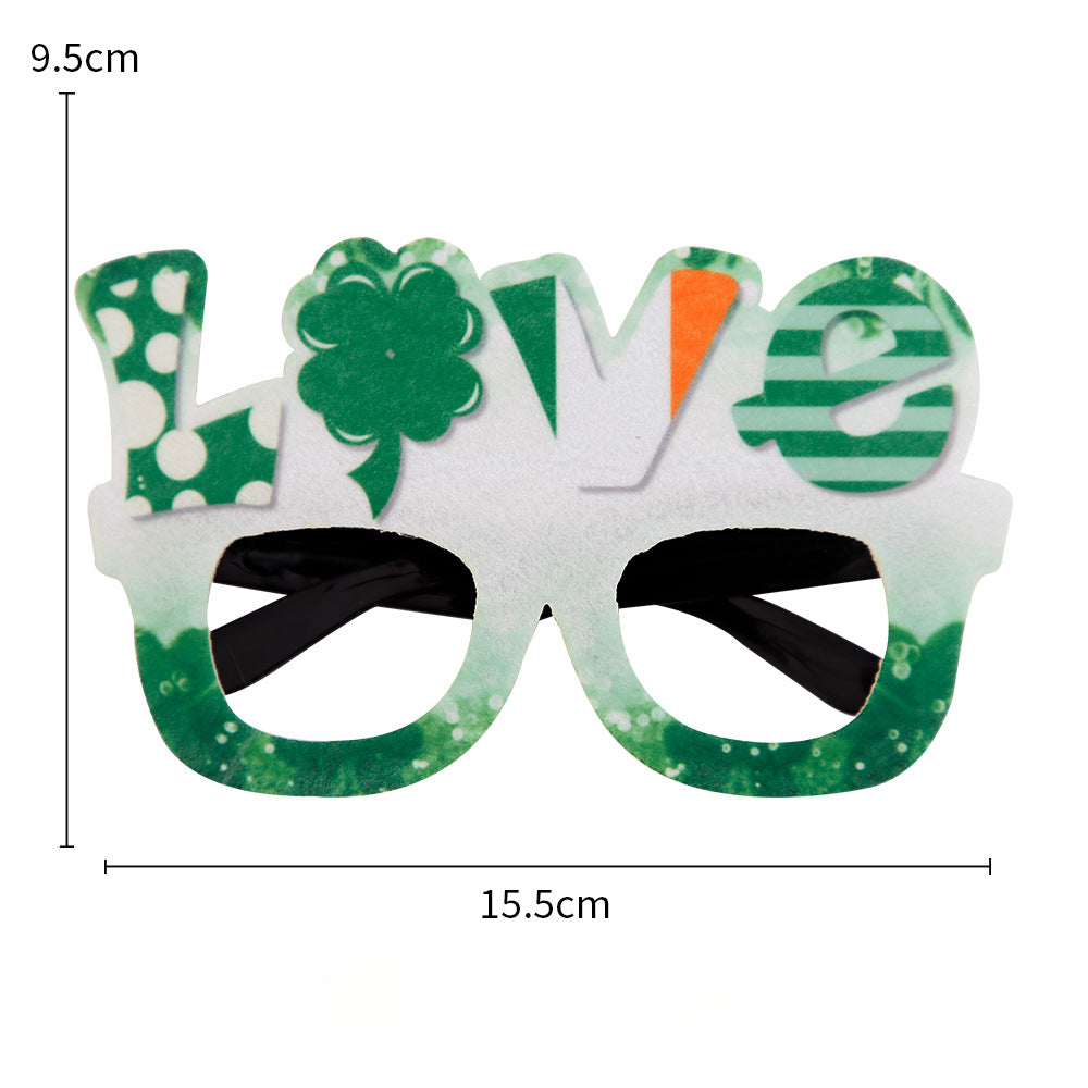 Wholesale St. Patrick's Day Irish Party Clover Felt Glasses