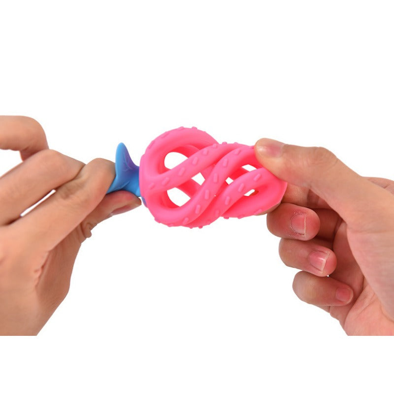 Wholesale Baby Hand Ball Strawberry Line Teether