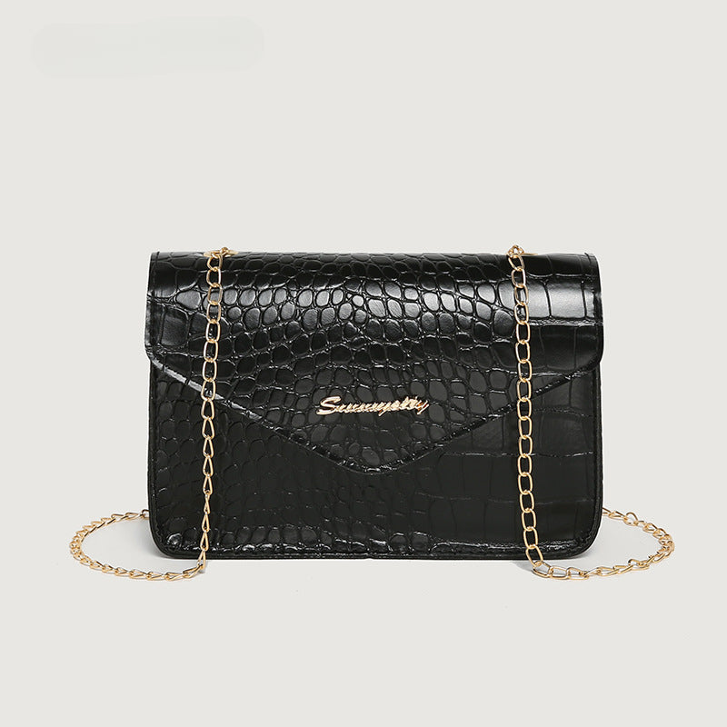 Wholesale PU Crocodile Pattern Single Shoulder Crossbody Bag