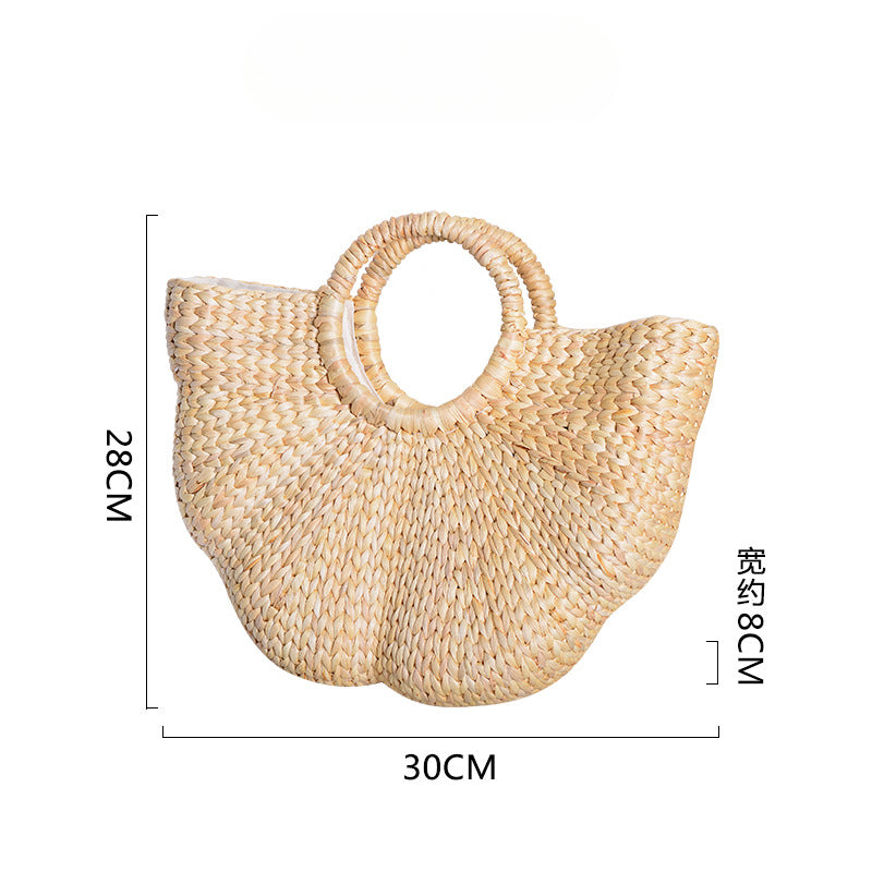 Wholesale Grass Woven Moon Style Handmade Bags