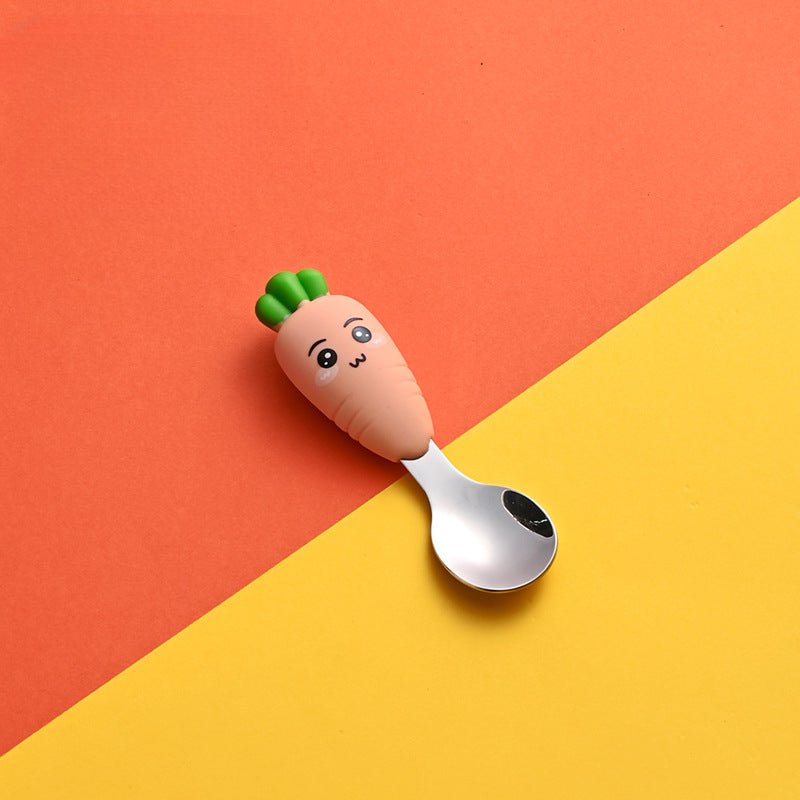 Wholesale Expression Radish Silicone Fork and Spoon Set