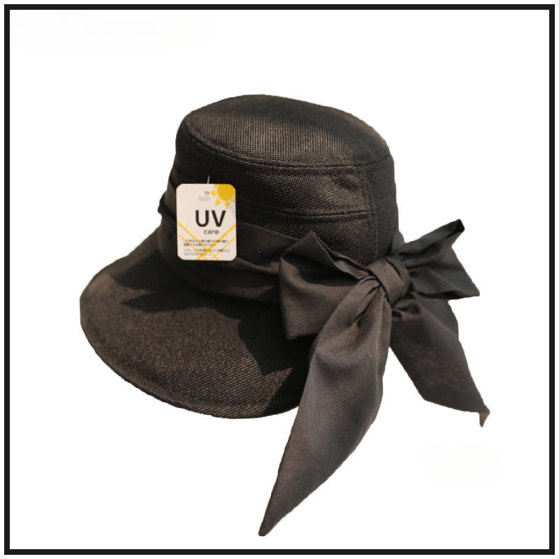 Wholesale Polyester Big Brim Bow Bucket Hat