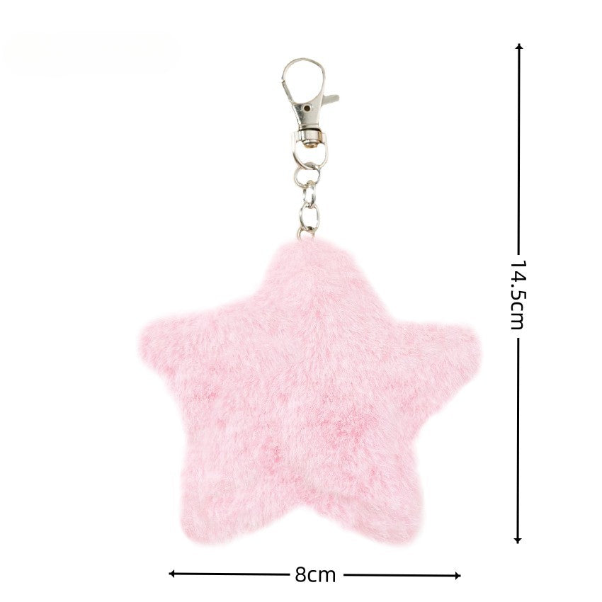 Wholesale Pentagram Plush Keychain