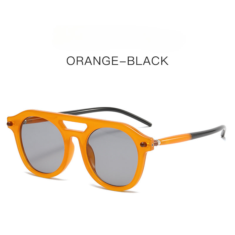 Wholesale Double Beam Square Frame PC Sunglasses