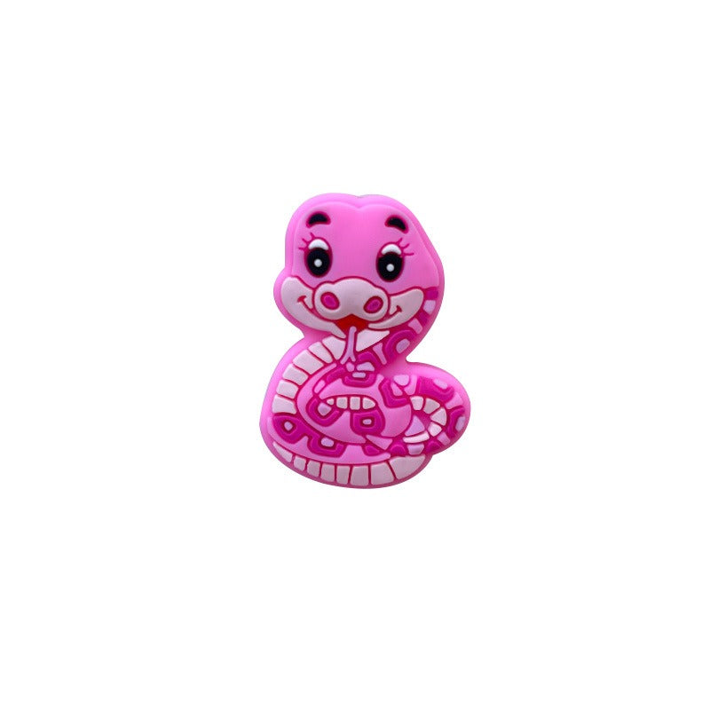 Wholesale 20pcs 2D cute little snake colorful beads