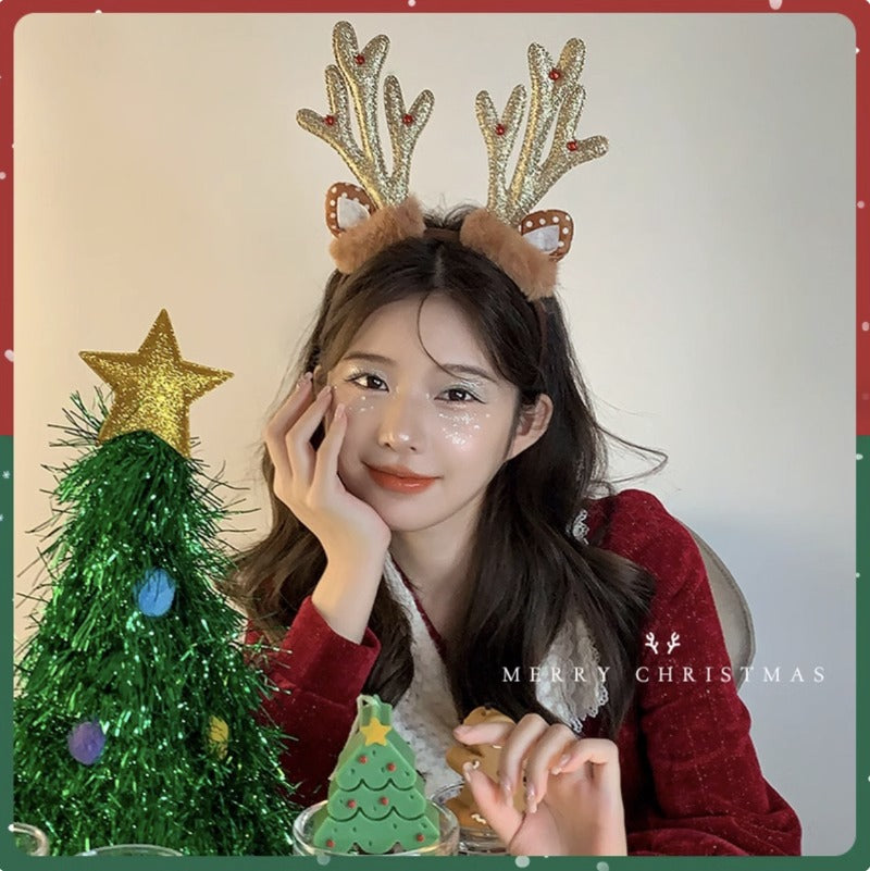 Wholesale Christmas Plush Bow Headband OLY-HD-XHX001