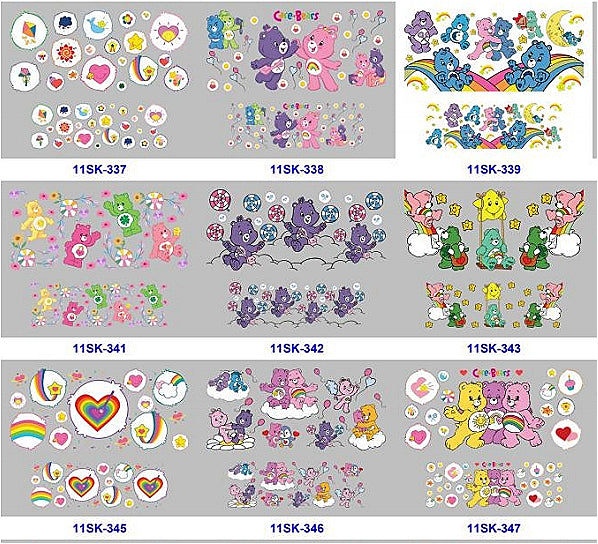 Wholesale 8pcs Cute Multicolored Little Bear  Mini Keychain Sticker